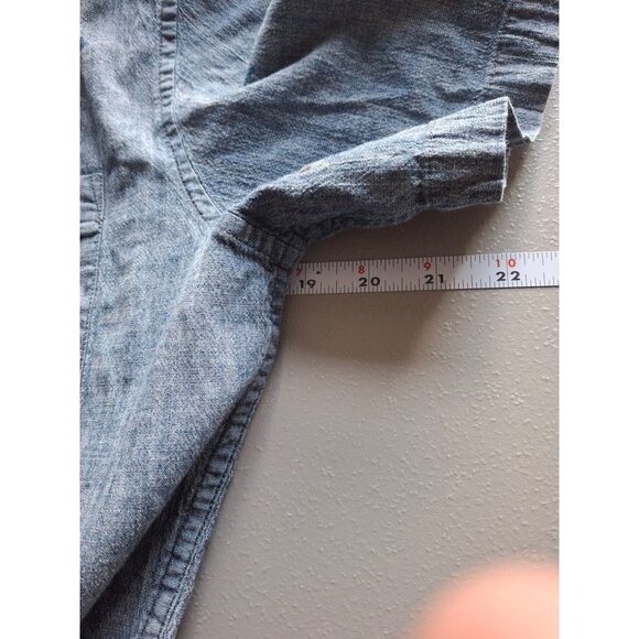 Sonoma Chambray Popsicle Shirt M Blue Button Down Short Sleeve Novelty Preppy - Picture 6 of 7